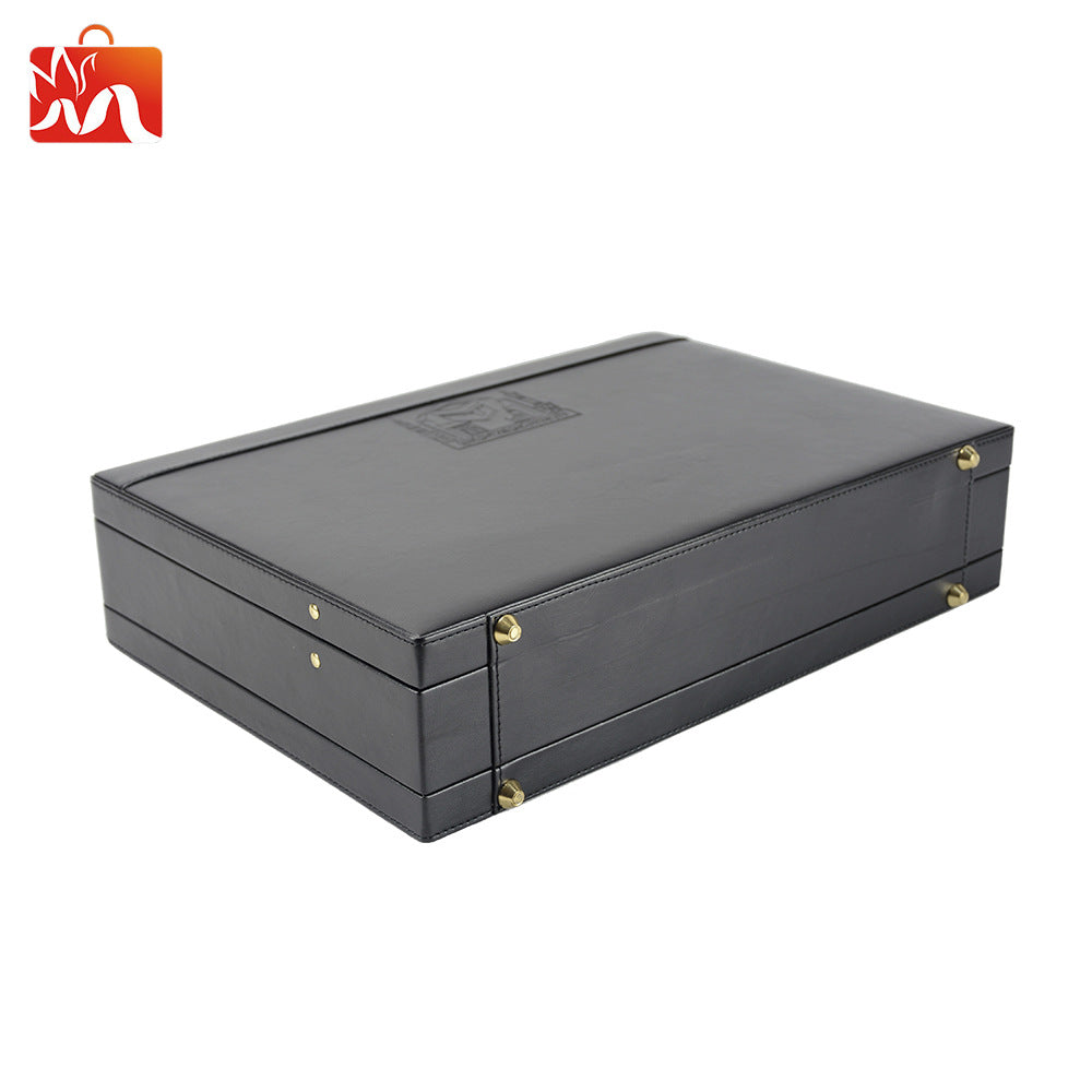 PU leather business briefcase password lock multifunctional portable tool briefcase fashion gift bags
