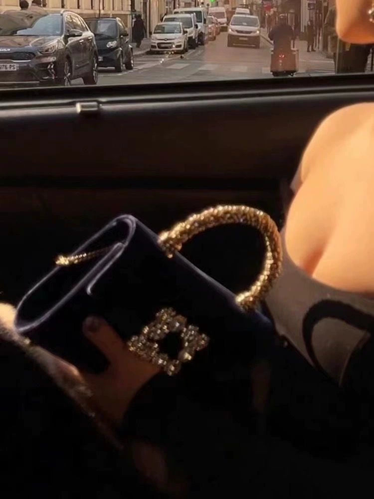 Freen-Inspired Embellished Box Clutch