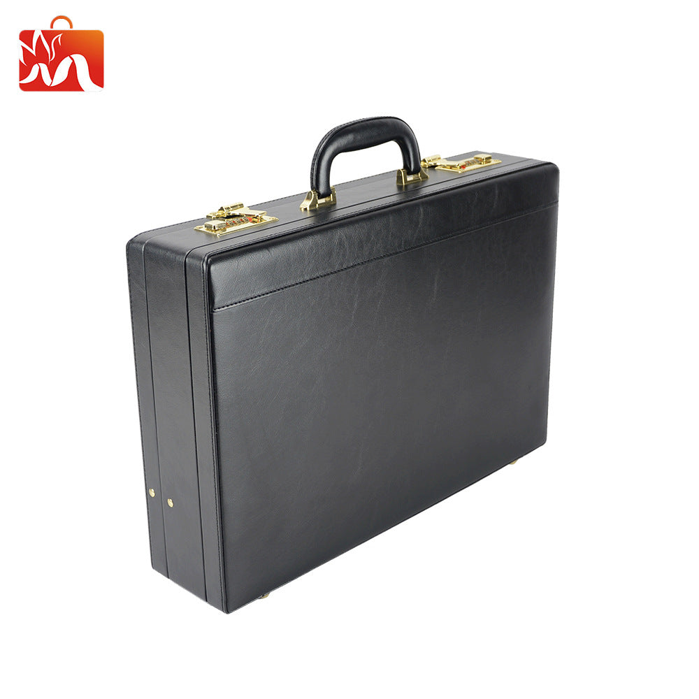 PU leather business briefcase password lock multifunctional portable tool briefcase fashion gift bags