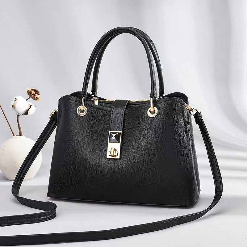 Bag 2024 new trendy and fashionable middle-aged ladies mother's simple large-capacity shoulder crossbody handbag