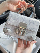 SKTSTY Genuine Niche Design Embroidered Small Square Bag 2025 New Versatile High-end Hand-Held Crossbody Bag