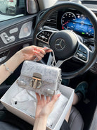 SKTSTY Genuine Niche Design Embroidered Small Square Bag 2025 New Versatile High-end Hand-Held Crossbody Bag